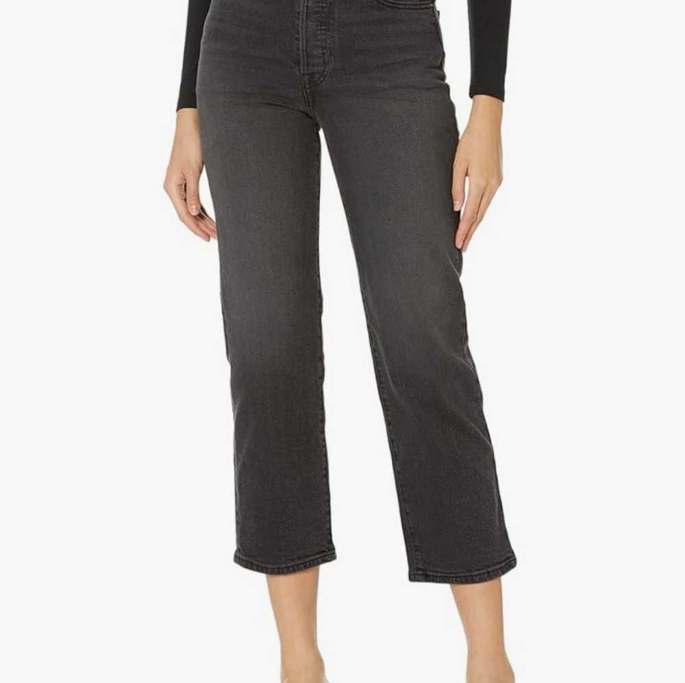 LEVI RIBCAGE 24 NWOT BLACK RINSE A